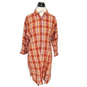 Route 66  Womens Dress Shirt Size Medium Plaid Rodeo South Western Collar Button